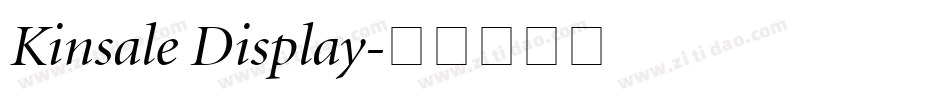 Kinsale Display字体转换
